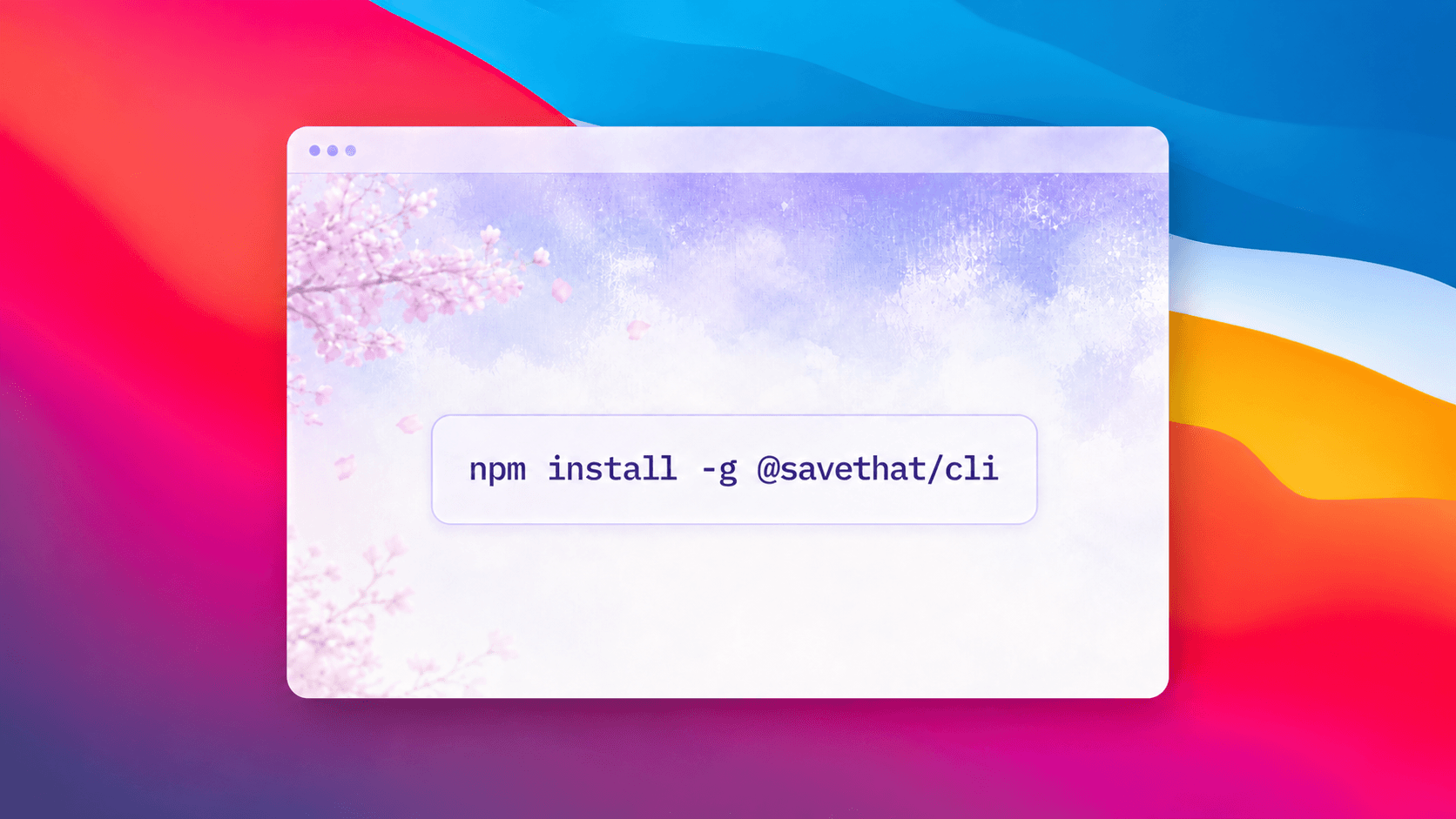 SaveThat CLI in action